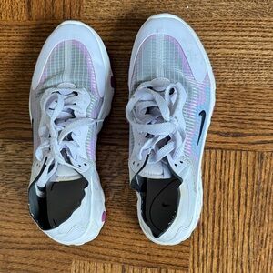 Nike Women's React Element 55  Iridescent White Sneakers